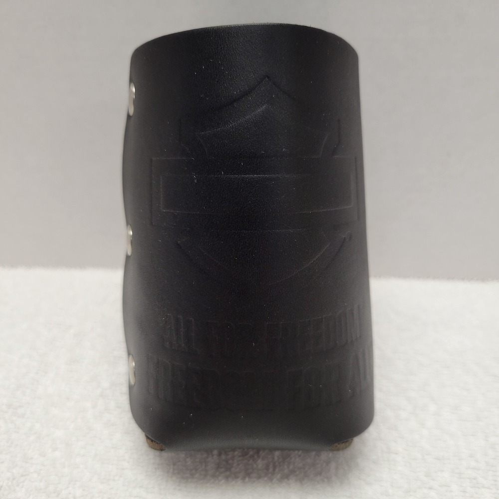 Harley Davidson black leather beer‎ kozy ???